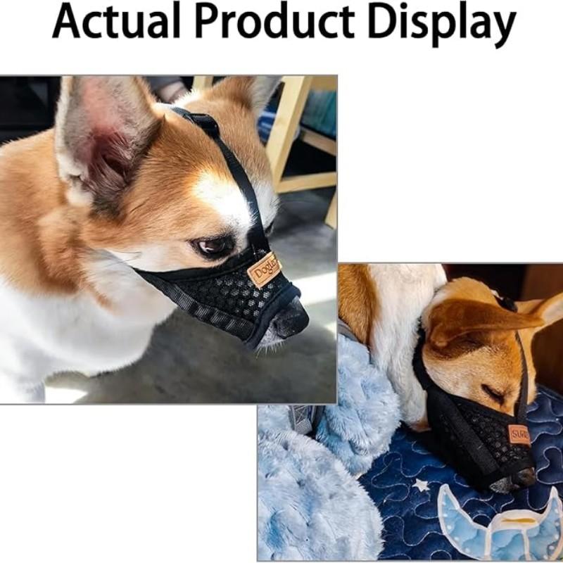 Breathable Mesh Dog Bite Proof Muzzle, Universal Size Pet Mouth Guard, Prevents Barking, Comfortable and Durable, Ideal for Active Dogs