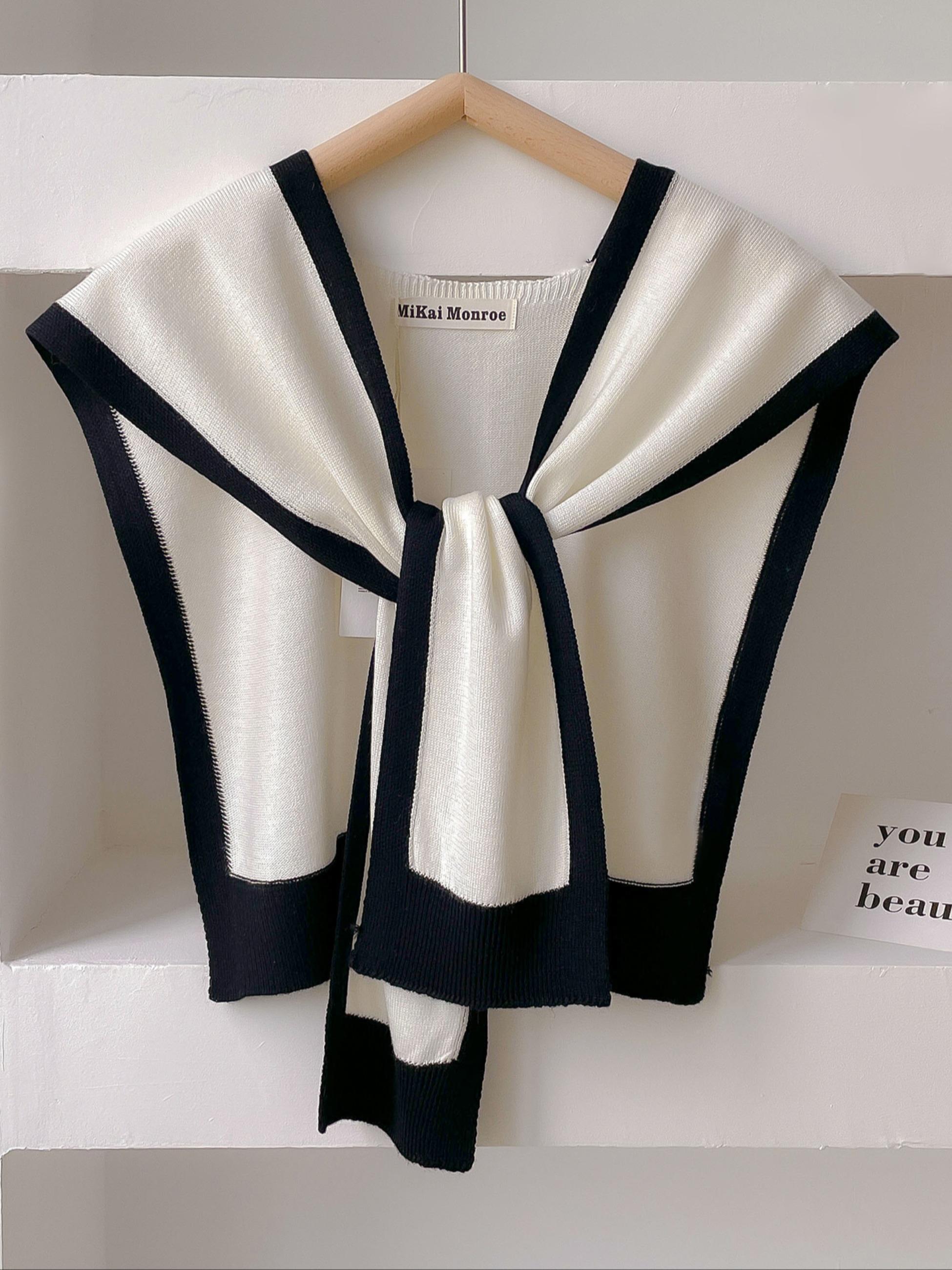 Women's Colorblock Shawl, Casual Soft Comfortable Shawl for Daily Wear, Fashion Accessories for Women & Girls Scarf