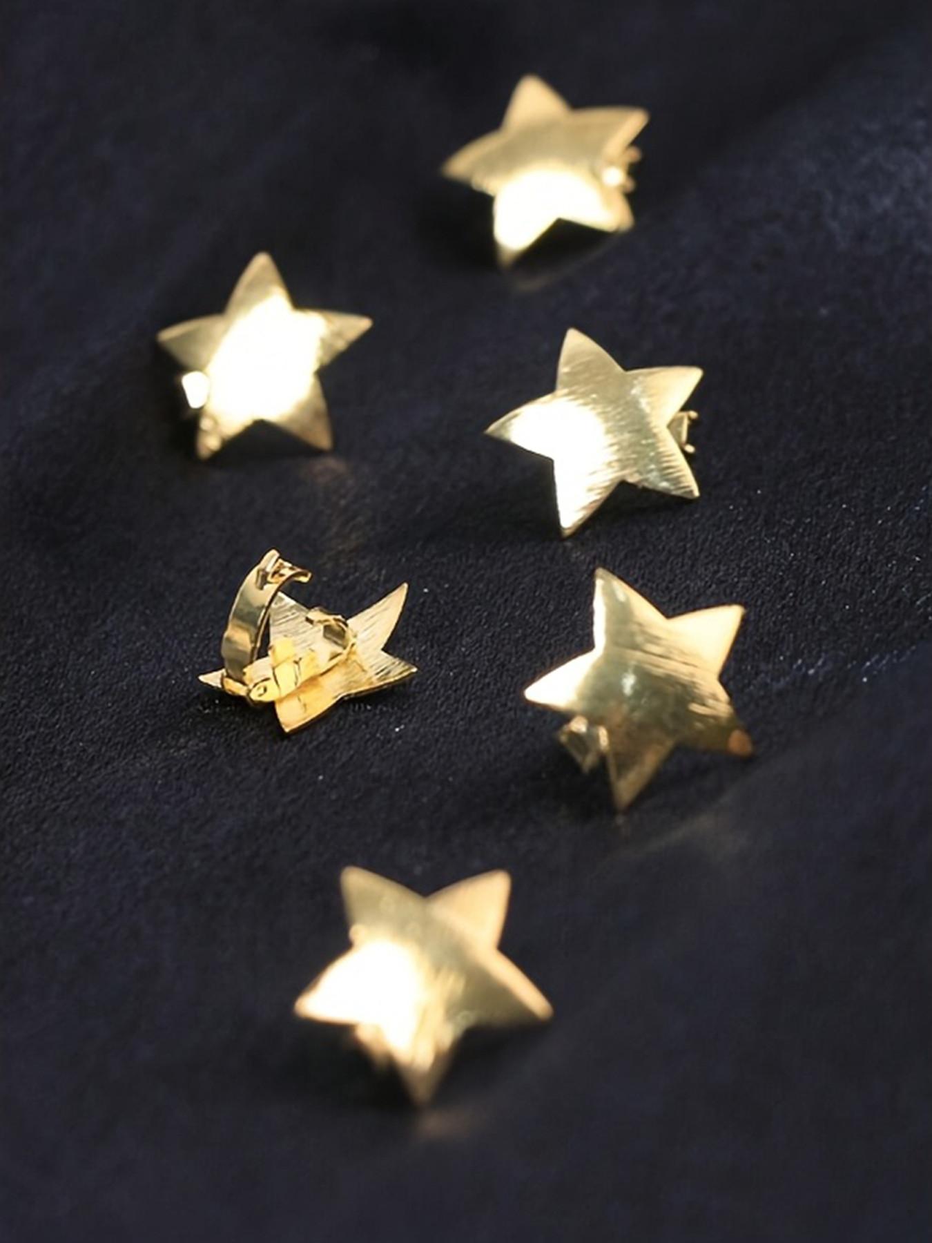 10pcs Star Braided Hair Clips, Metal Pull-Through Bean Clip, Unique Fashion Hair Accessories, Stylish and Trendy Design