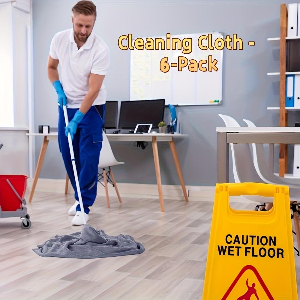 6-Piece Modern Microfiber Cleaning Cloths, Fast-Drying Reusable Hypoallergenic Textiles, Ideal for Detergent Mops Windows Living Room Bedroom Outdoor Toilet Kitchen Bathroom