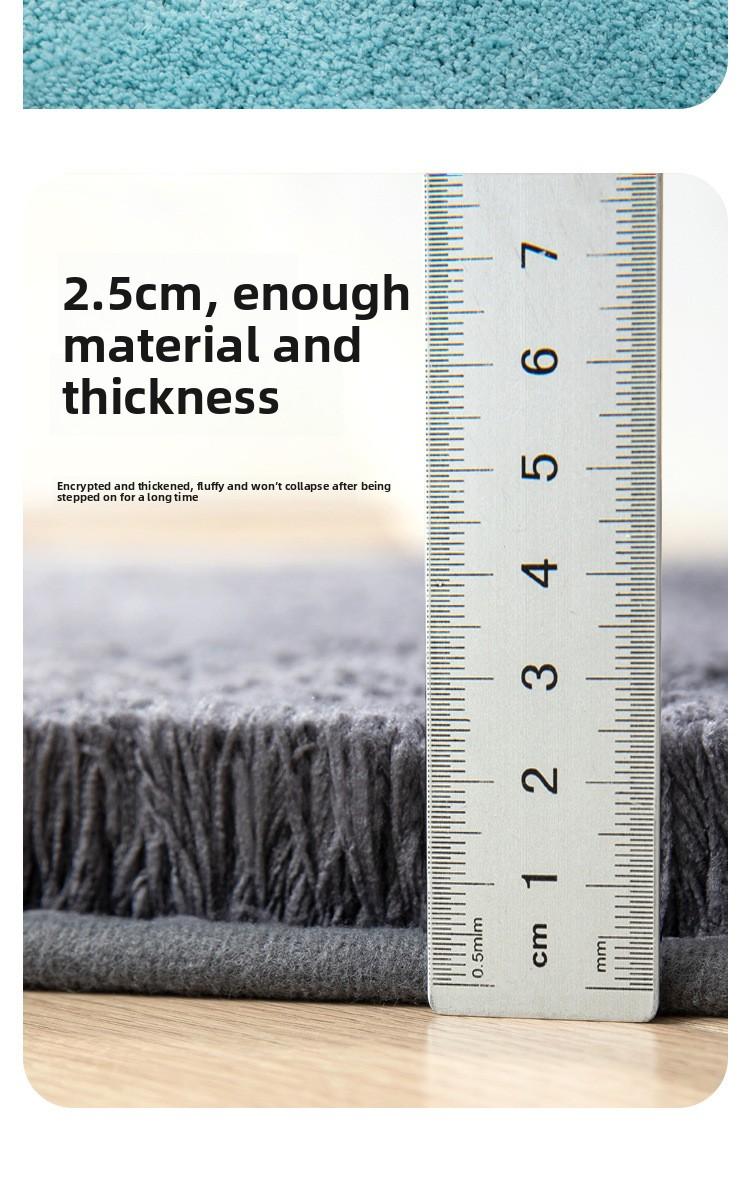 Plush thickened floor mat, simple bathroom absorbent doormat, square foot pad, non-slip mat for the bathroom