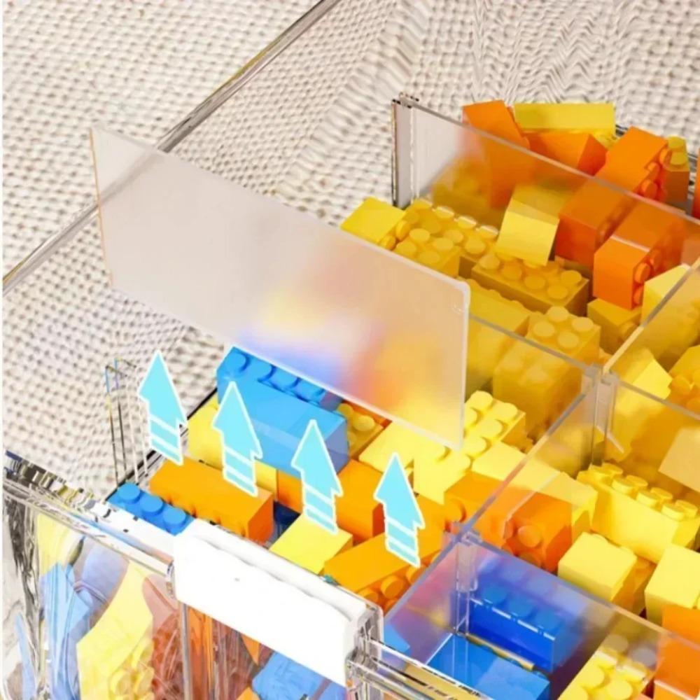 Home Use Children's LEGO Sorting Storage Stackable Building Blocks Storage Box Transparent Dustproof and Moisture-Resistant Plastic Storage Container