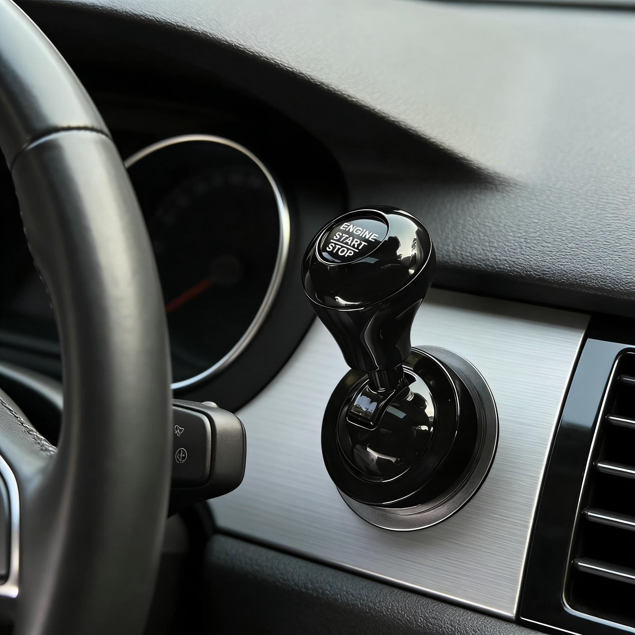 Universal One-Key Start Rod, Car Push Starter Easter Creative Button Cover Joystick, Cool Engine Ignition Car Interior Accessory, Car Accessories