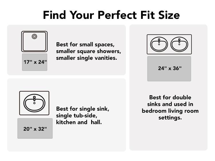 Deconovo Bath Rug, Soft Absorbent Shaggy Bath Mat, Machine Washable, Non-Slip Plush Carpet for Bathroom, Tub, Shower, Pet-Friendly