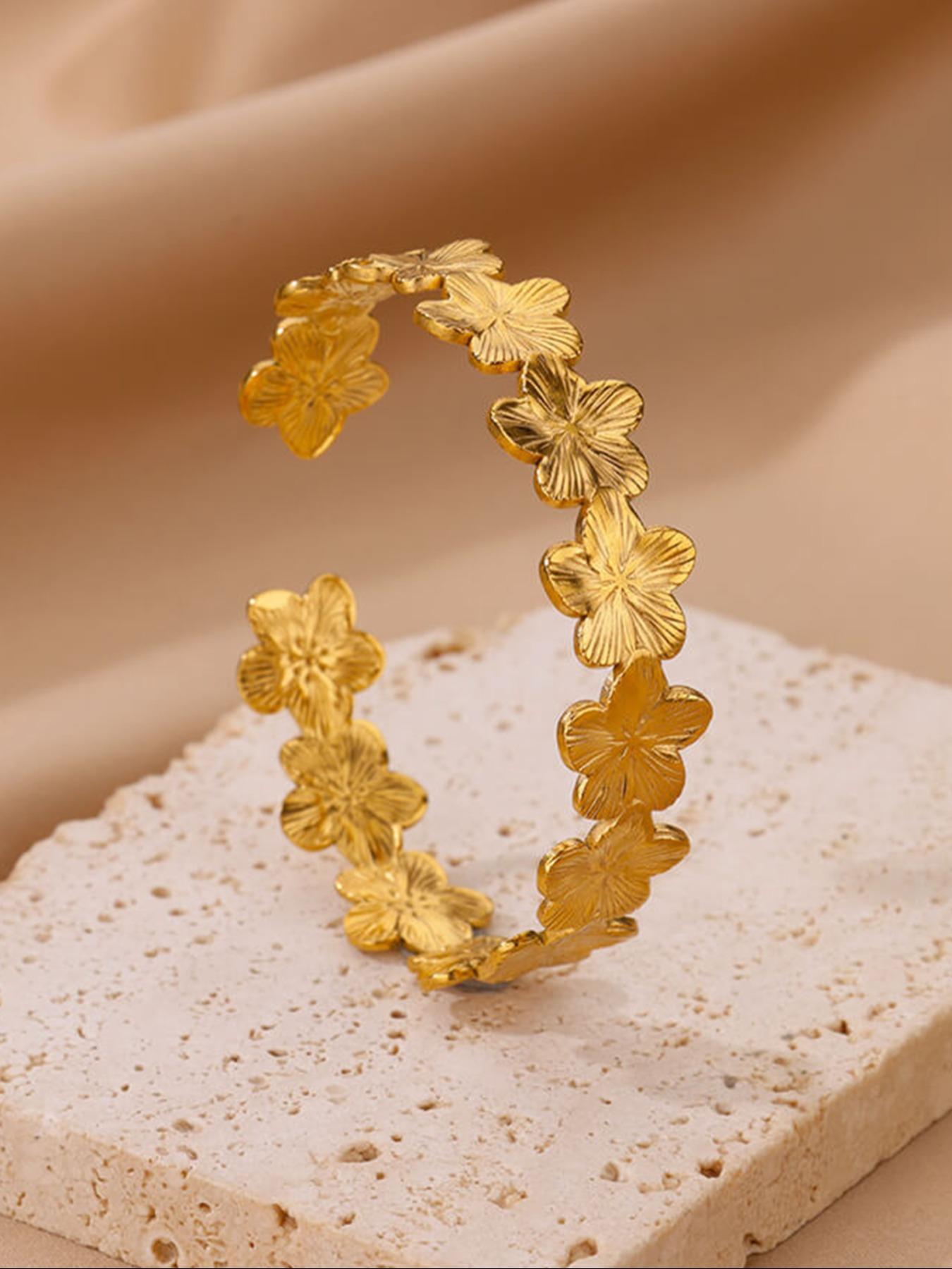 Women's Stainless Steel Bracelet, Summer Vacation Beach Jewelry, Non-Fading Plated, High-Quality Daily Accessory Gift