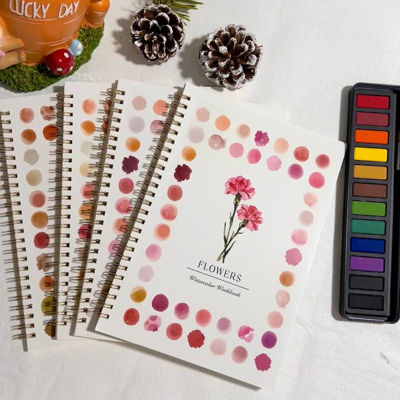 Watercolor Workbook for Beginners, Creative Watercolor Coloring Book for Painting Practice, Suitable for Advanced Practice, Ideal for Art Enthusiasts