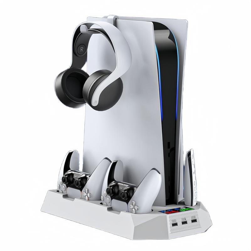 Cooling Stand for PS5/PS5 Slim Console Controller, Gamepad Charging Station, Cooling Docking Station, Console Accessories for Playstation 5, Gaming Items, Tween Gifts Cooling Stand for PS5/PS5 Slim Console Controller, Gamepad Charging Station, Cooling Docking Station, Console Accessories for Playstation 5, Gaming Items, Tween Gifts