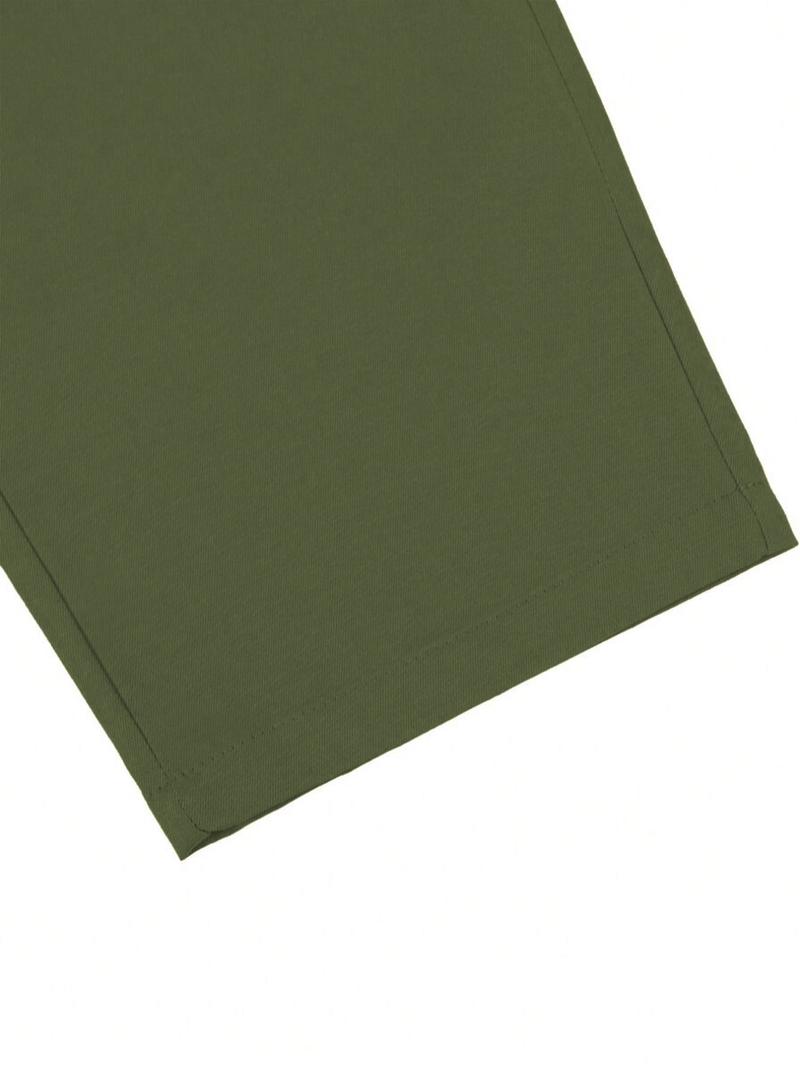 Men's Casual Cargo Pants, Wrinkled Design, Loose Fit Lightweight Sporty Style, Straight Leg Comfortable Daily Wear, Casual Streetwear Pants