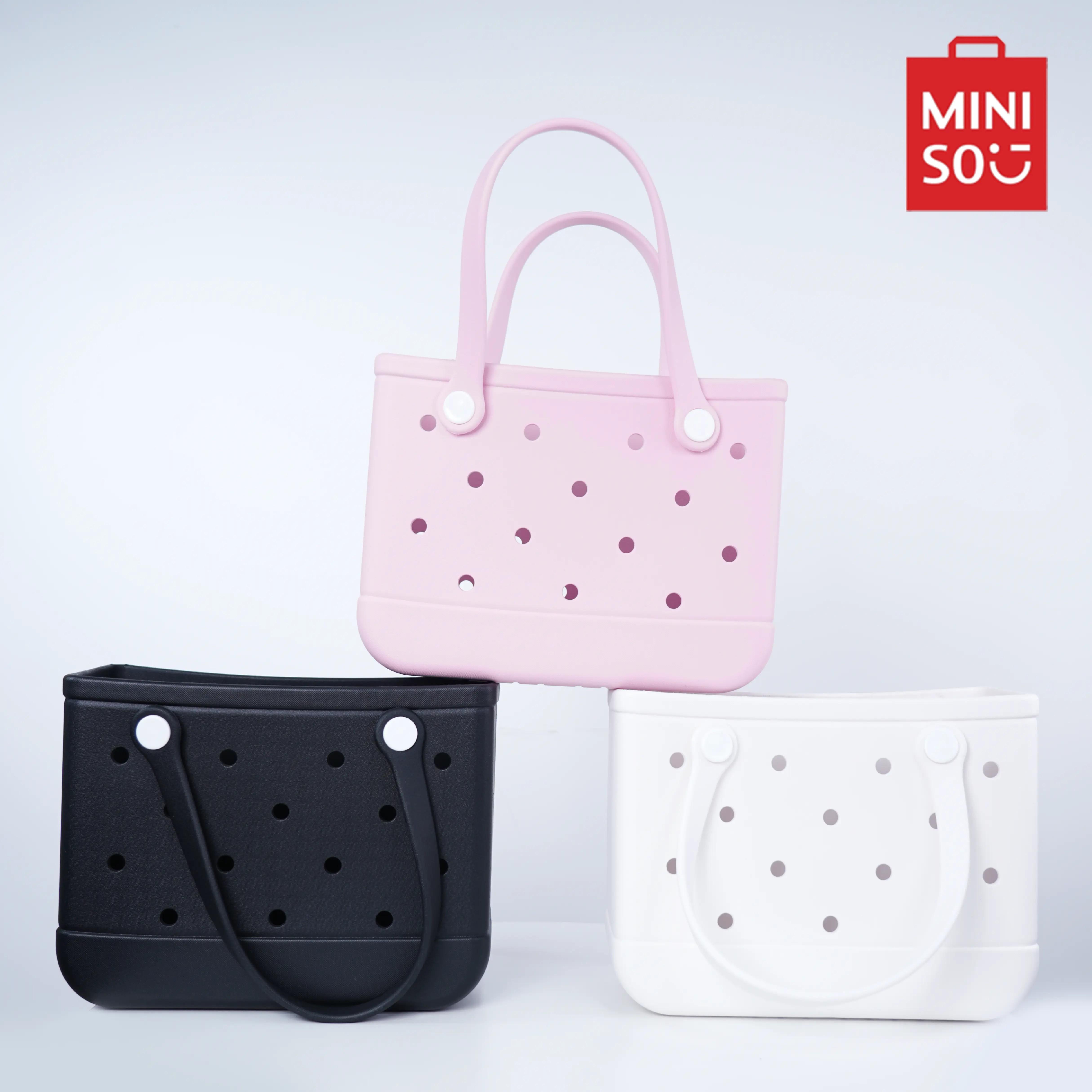 【Easter Gift Handbag】Miniso Easter Egg Hunt Bag  Classic Stylish Tote Bags with Handle Easter Gift Basket For Kids Family Party Picnic Gathering with Friends