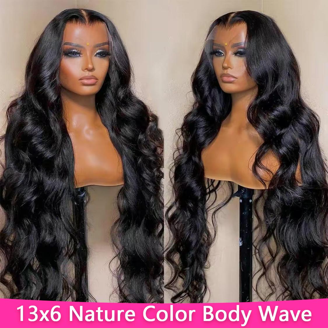 Bling Hair Human Hair Wigs Color 33# 99J 4# Nature Color Wigs 13x6 Body Wave  Lace Frontal Wig 180% Density Transparent Lace Front Wigs For Women