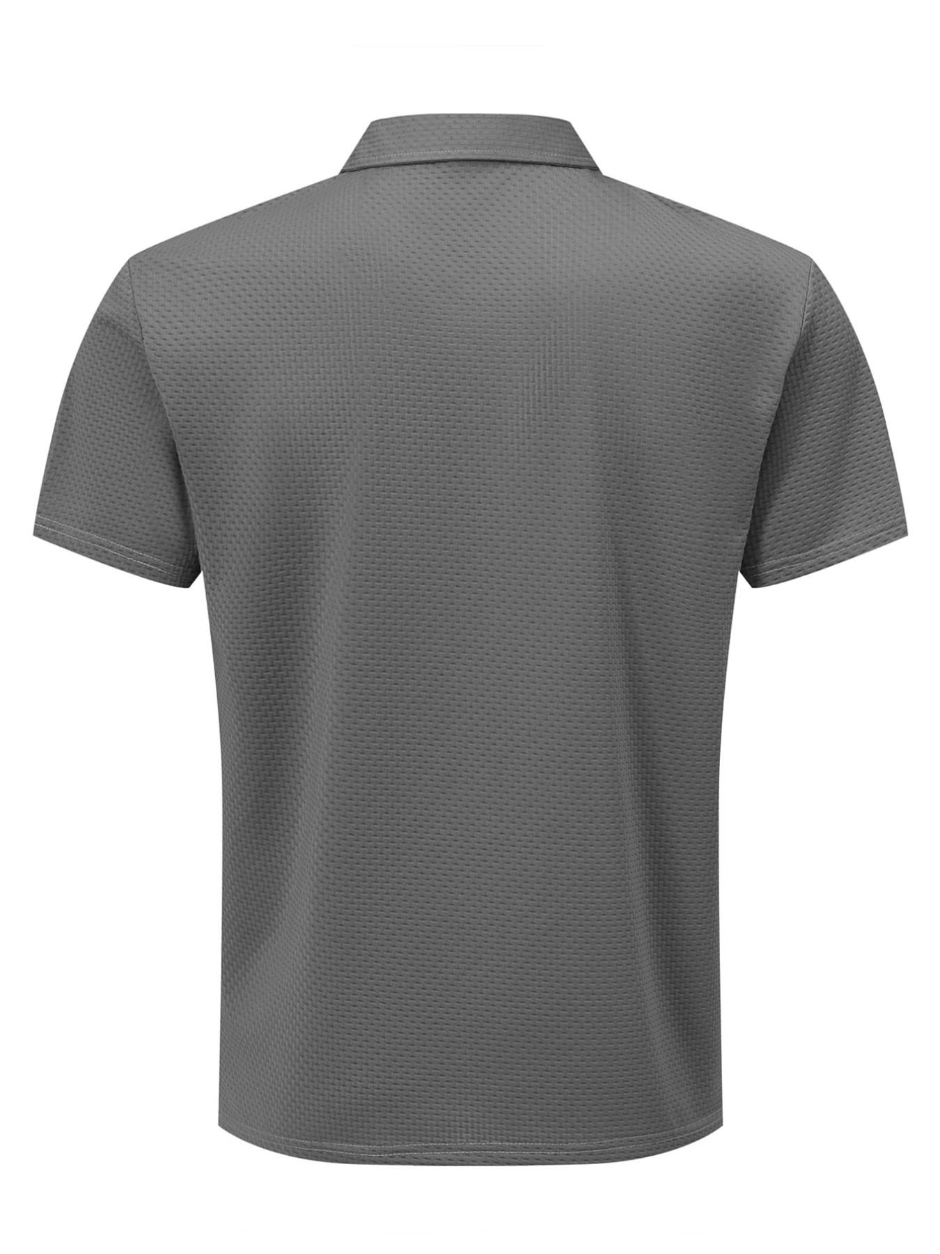 Men's Mickey Mouse Print Polo Shirt, Fitted Casual Geometric Pattern, Breathable Stretch Fabric, All-Season Comfortable Wear