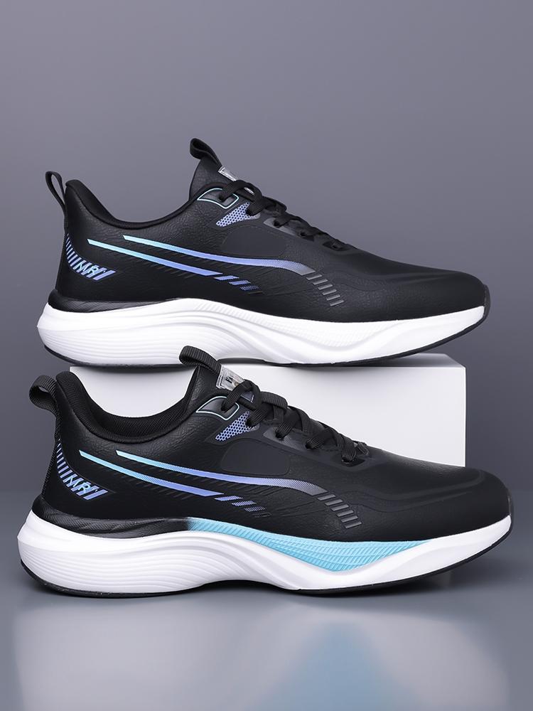 Men's trendy waterproof leather sneakers. Gradient leather surface, resilient cushioned sole and tough anti-slip treads, great for commuting, jogging and light workouts.