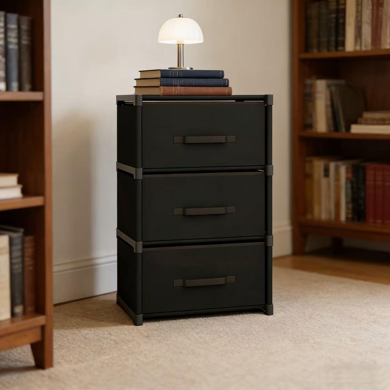 Fabric Office Storage Cabinet, Multi-Drawer Organizer, Durable Structure, Versatile Storage for Home & Office, Living Room, Bedroom, Kitchen