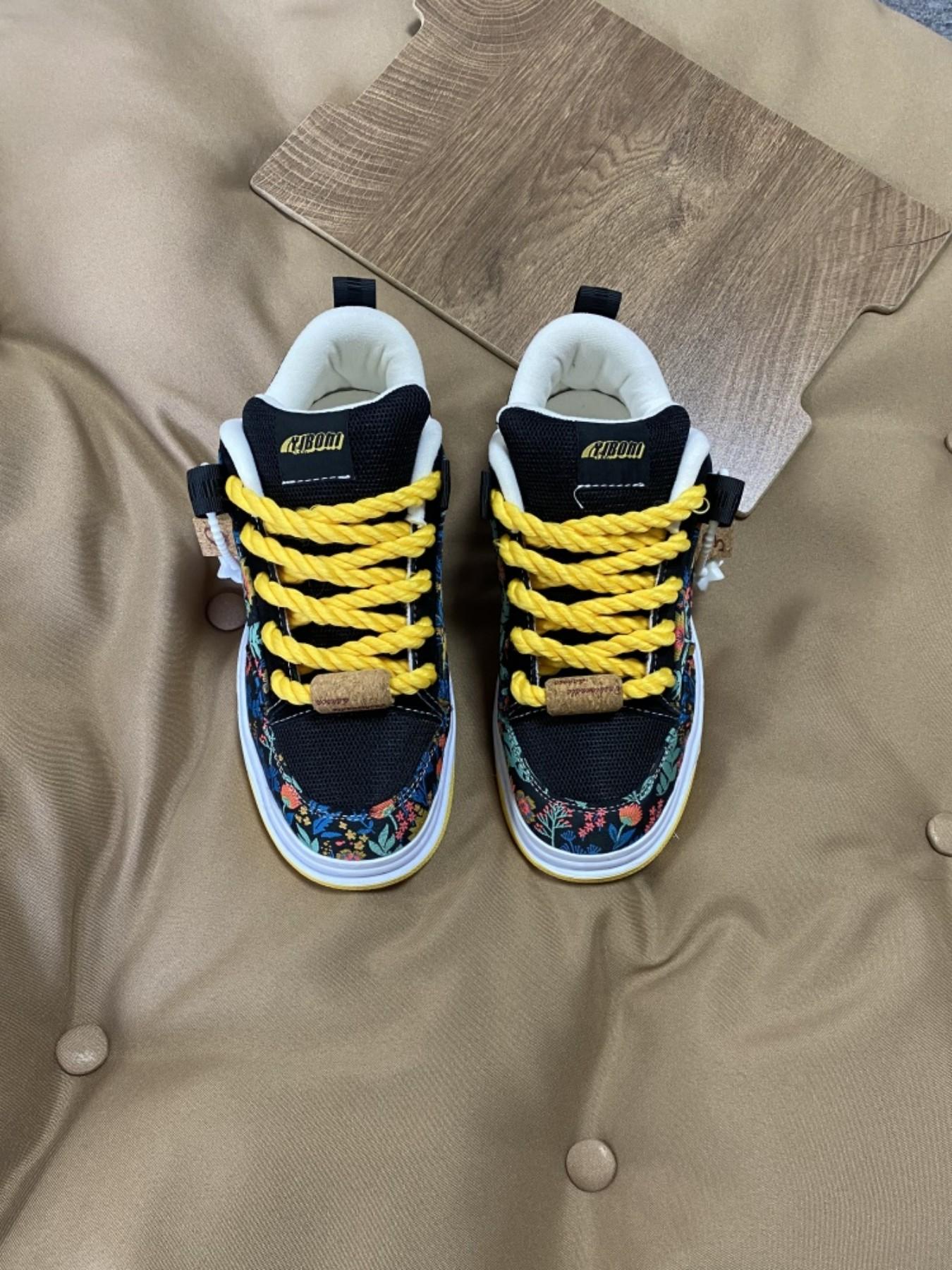 Men's Casual Canvas Shoes, Round Toe Lace-Up Flatforms, Anti-Slip Rubber Sole, Medium Width, All-Season Comfort, Size 48