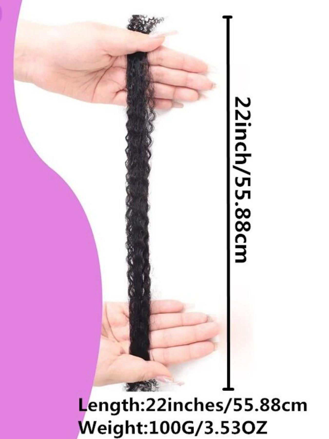 High-Quality 18-22 Inch African Curly Synthetic Hair, Soft and Bouncy, Ideal for Dreadlock Extensions, Braiding, and Styling