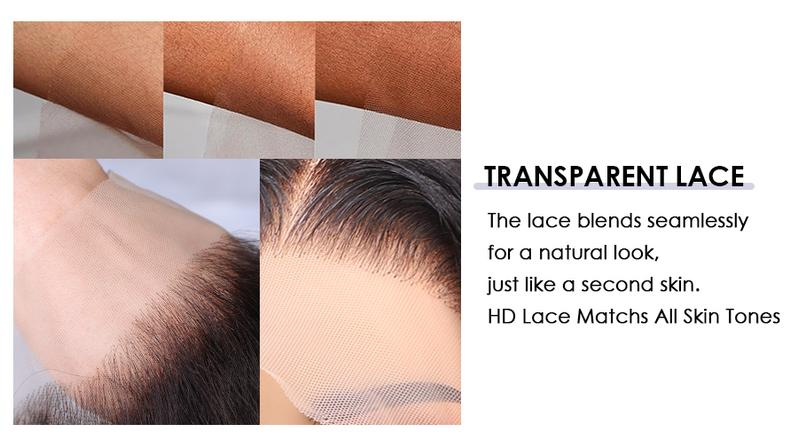 Pizazz Hair 13x6 /13x5 Deep Wave Lace Front Wigs Human Hair Deep Part Curly Lace Front Wigs Human Hair Pre Plucked HD Transparent Lace Frontal Wig Pre Plucked with Baby Hair