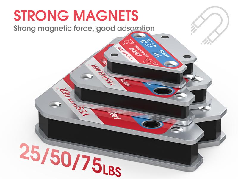 YESWELDER 25LB & 50LB & 75LB Arrow Welding Magnet Set | Multi-Angle Magnetic Welding Holder for Soldering, Metal Fabrication & Pipe Installation | 25LBs/50LBs/75LBs Holding Power Welding Positioner YESWELDER 25LB & 50LB & 75LB Arrow Welding Magnet Set | Multi-Angle Magnetic Welding Holder for Soldering, Metal Fabrication & Pipe Installation | 25LBs/50LBs/75LBs Holding Power Welding Positioner