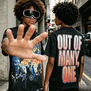 Vintage Graphic Tee, Washed Cotton T-Shirt for Streetwear, Oversized Retro Hip Hop Y2K T-Shirts Casual Short Sleeve Summer Tee Top