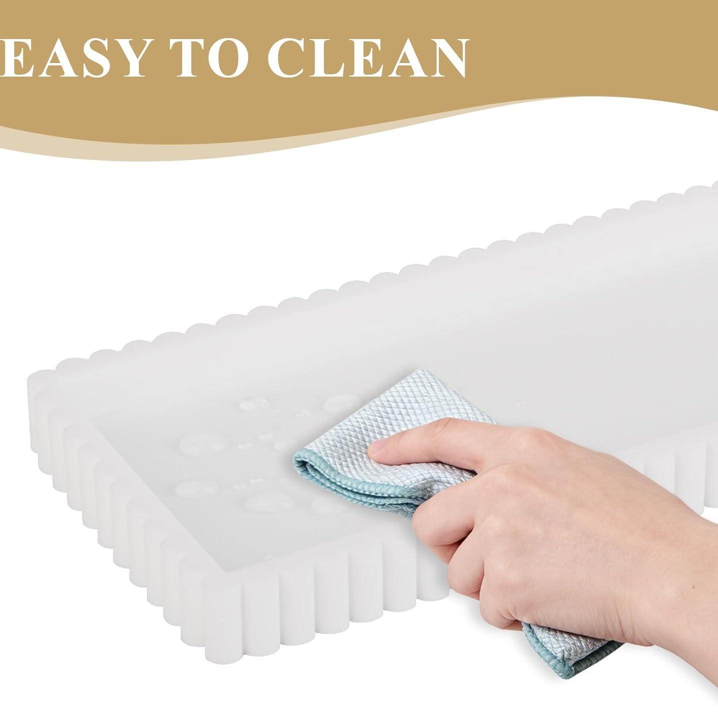 Square Storage Tray for Bathroom, Kitchen, Living Room, Vanity, Key, Cosmetics, Ring Holder, Decorative Edge Design