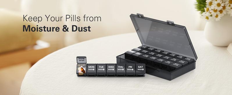 Anycoo Monthly 4 Weeks Pill Organizer 1 Time a Day Pill Box Large Pill Case 28 Day Pill Container for Vitamins Supplement Medication Medicine Healthcare Anycoo Monthly 4 Weeks Pill Organizer 1 Time a Day Pill Box Large Pill Case 28 Day Pill Container for Vitamins Supplement Medication Medicine Healthcare