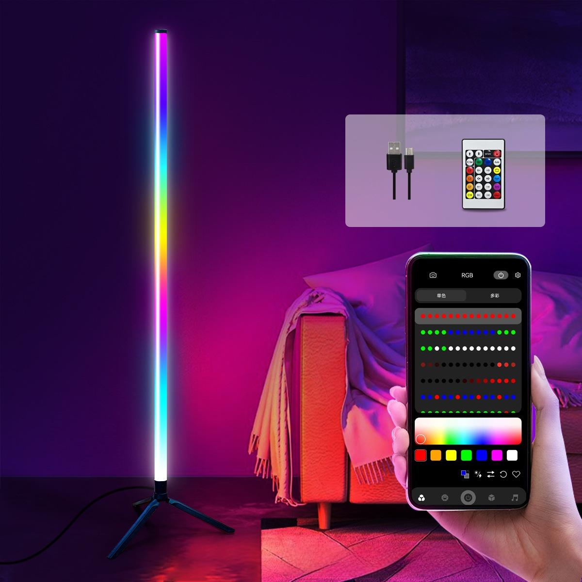 Smart RGB Gaming Ambient Light, Remote Control & USB Interface, APP Controlled, Tabletop Rhythm LED Lamp, Living Room Music Colorful Floor Lamp