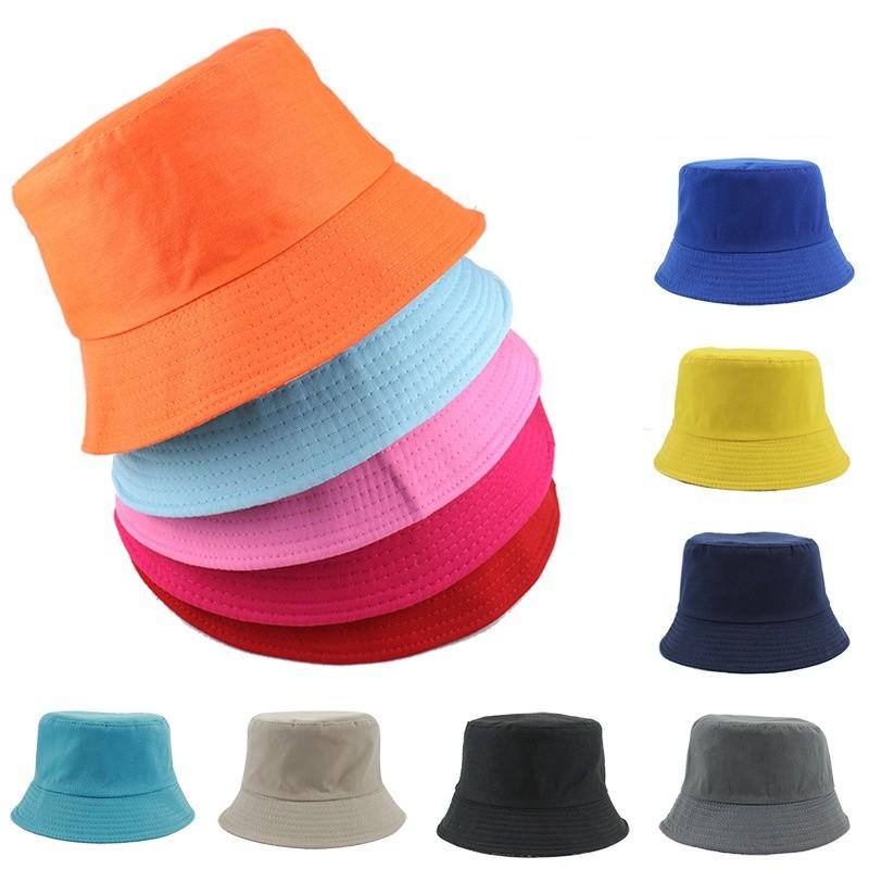 Reversible Fisherman Bucket Hat Double Sided Sun Protection Polyester Wholesale Double Sided Reversible Customized Rainbow Sun  main image 2