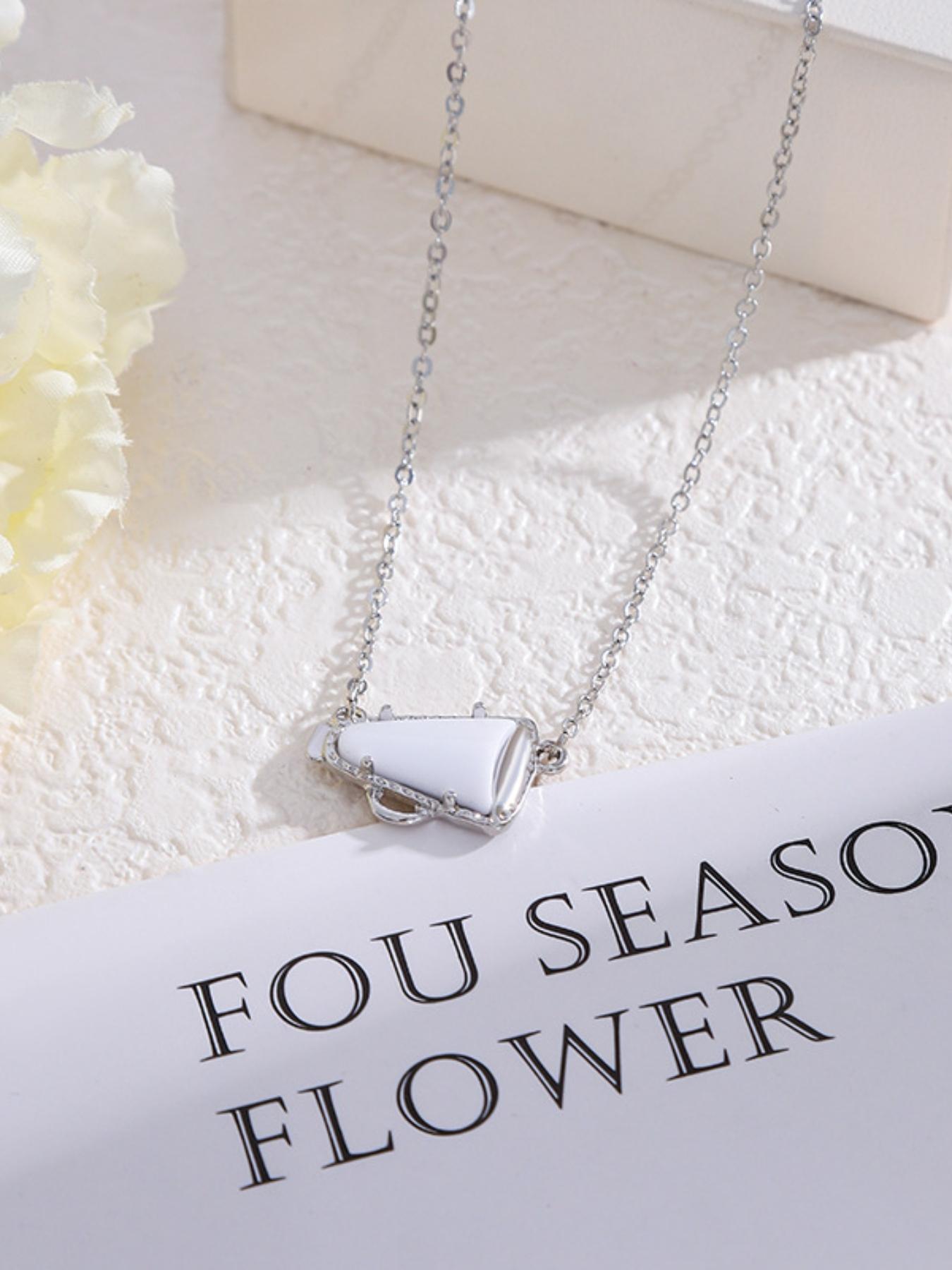 New 2026 World Cup Support Megaphone Necklace Cheerup Pendant Personalized Trend Cone Geometric Style