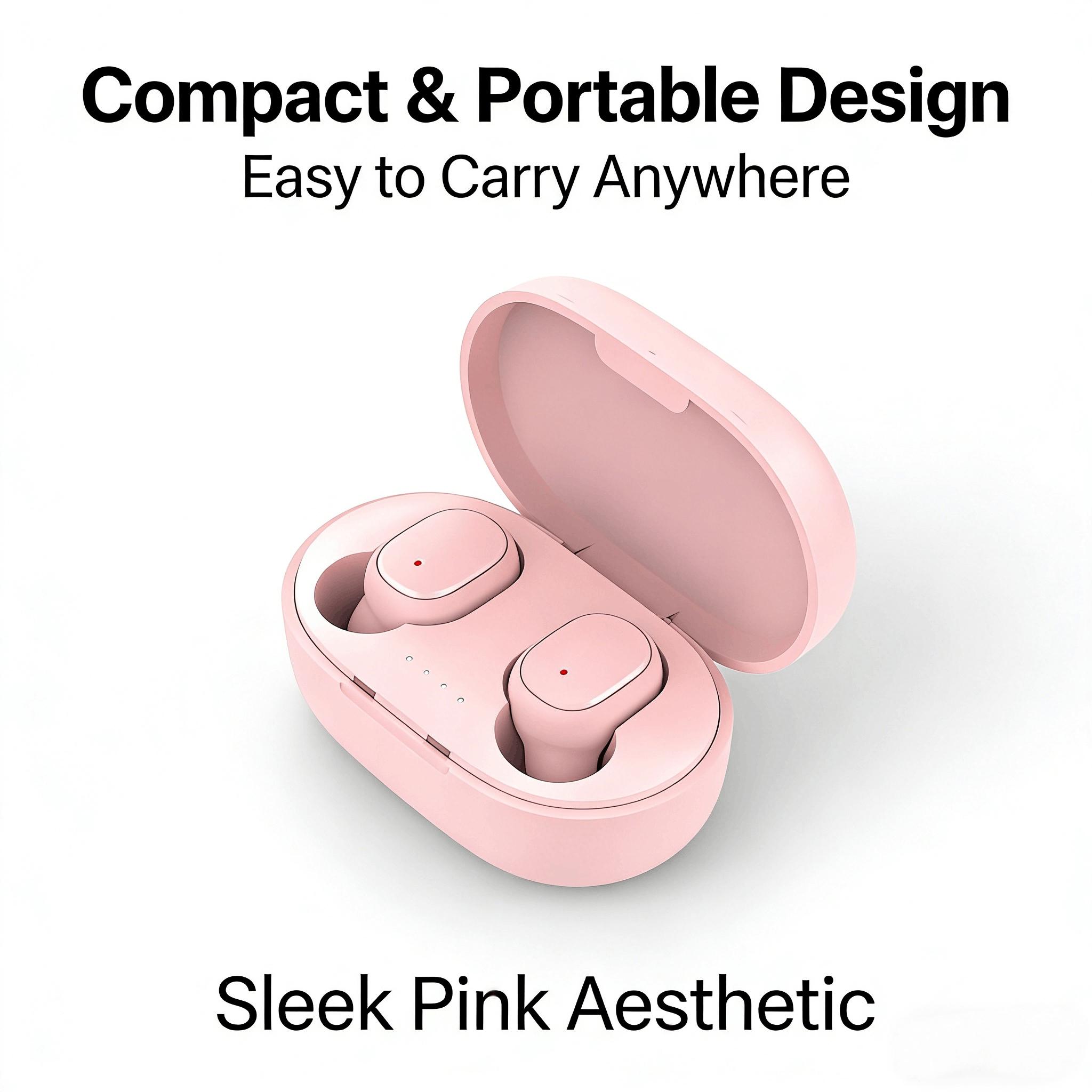 Wireless Earphone, In-ear Design Earphone with Charging Case, Noise Cancelling Headphone for Gaming, Sports, Office, Home, Audio