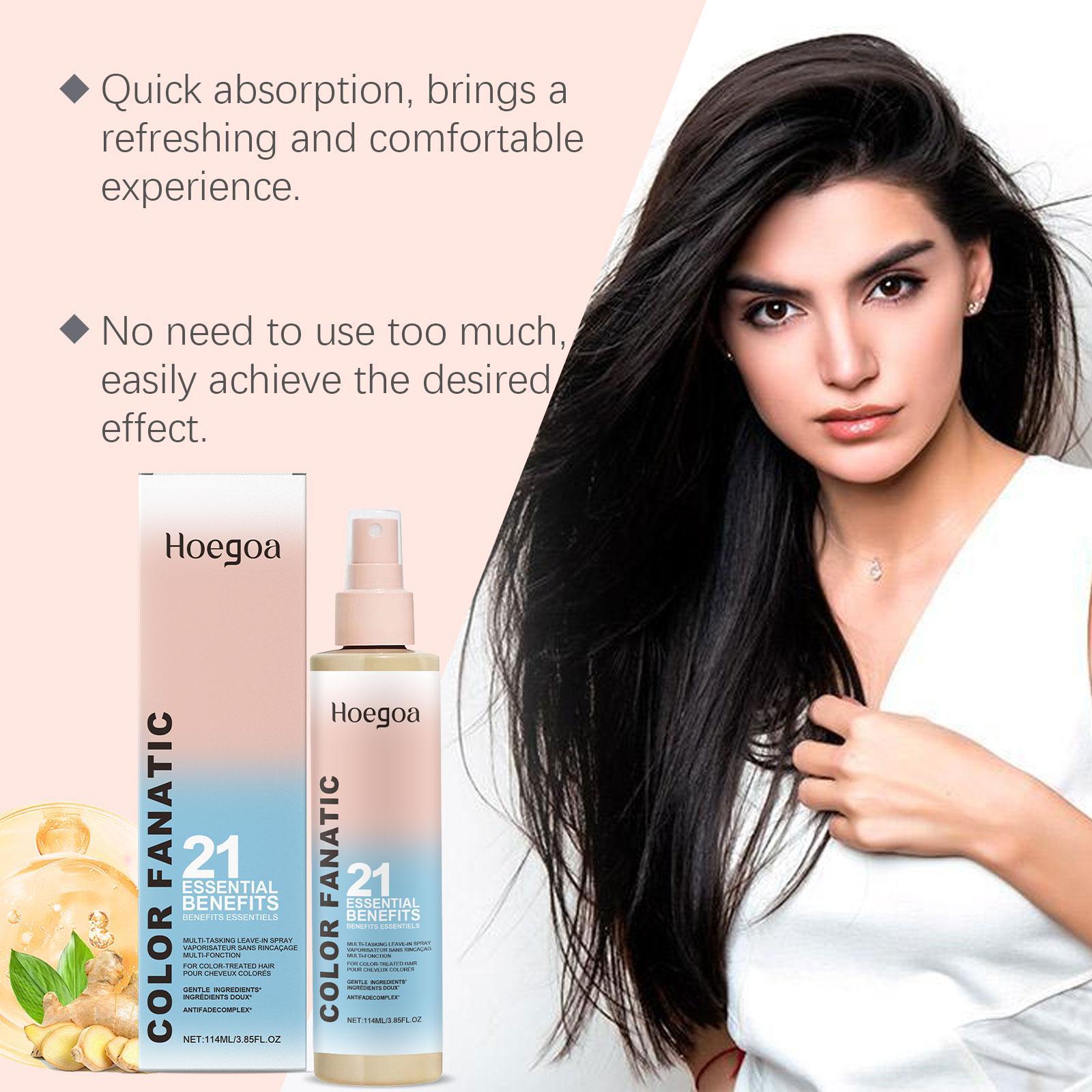 Multi-Tasking Leave-In Spray, Heat Protection, Detangling & Frizz Control, infused with Coconut & Camellia Oils, Color Safe, Vegan 114ml