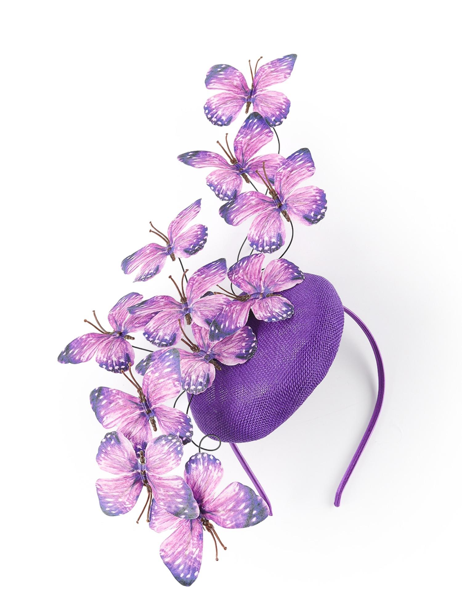 Butterfly Fascinator Hat Feather Tea Party Hat Monarch Butterfly Headband Fascinators for Wedding