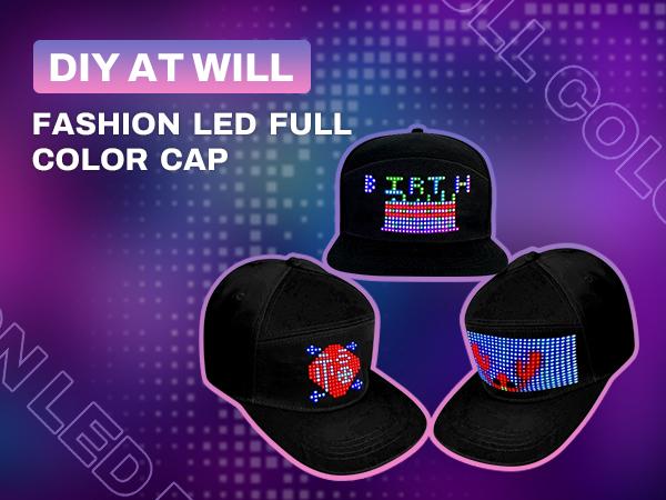 Customizable LED Hat Baseball Cap with Bluetooth – Display Your Message in Full Color! 16×32 Bright Perfect for Parties, Events, and Gifts App App Controlled Multifunctional Customizable LED Hat Baseball Cap with Bluetooth – Display Your Message in Full Color! 16×32 Bright Perfect for Parties, Events, and Gifts App App Controlled Multifunctional