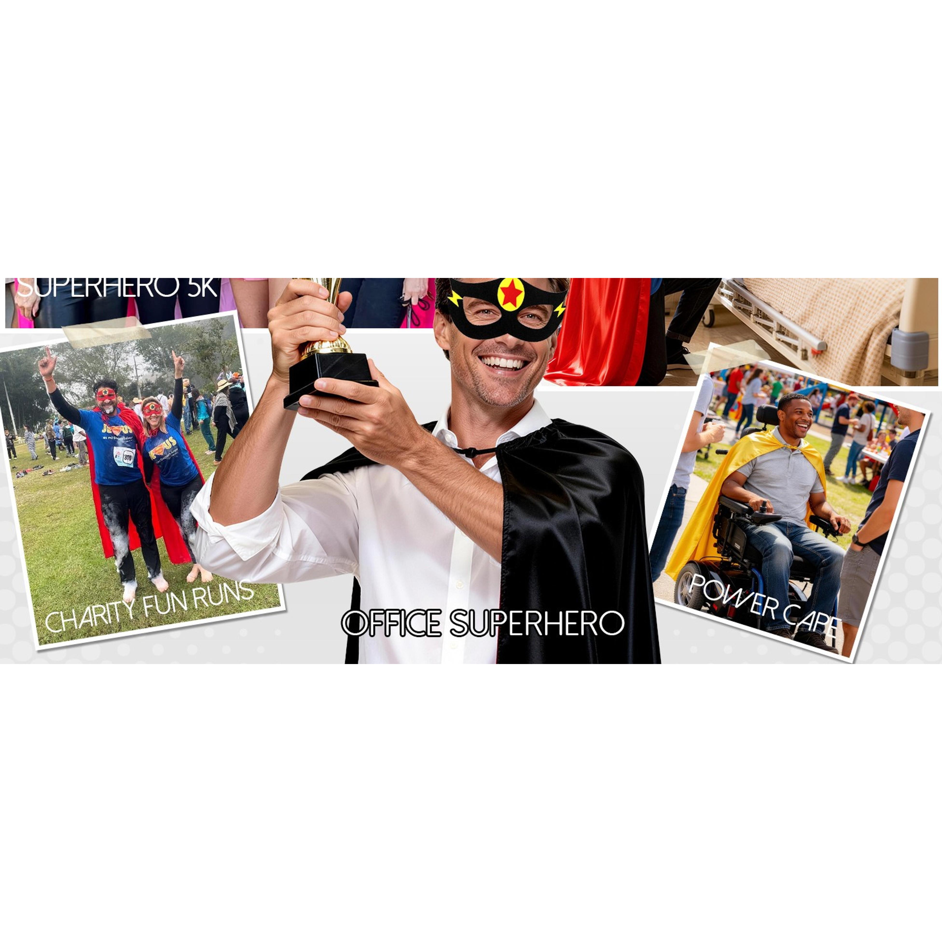 Superhero-Cape and Mask for Adults, Super Hero Costumes Women Men | Super Hero Capes & Masks Set - Easy Halloween Cosplay Outfit for Charity Fun Runs, Masquerades Party Dress-up, Birthday GiftsGift