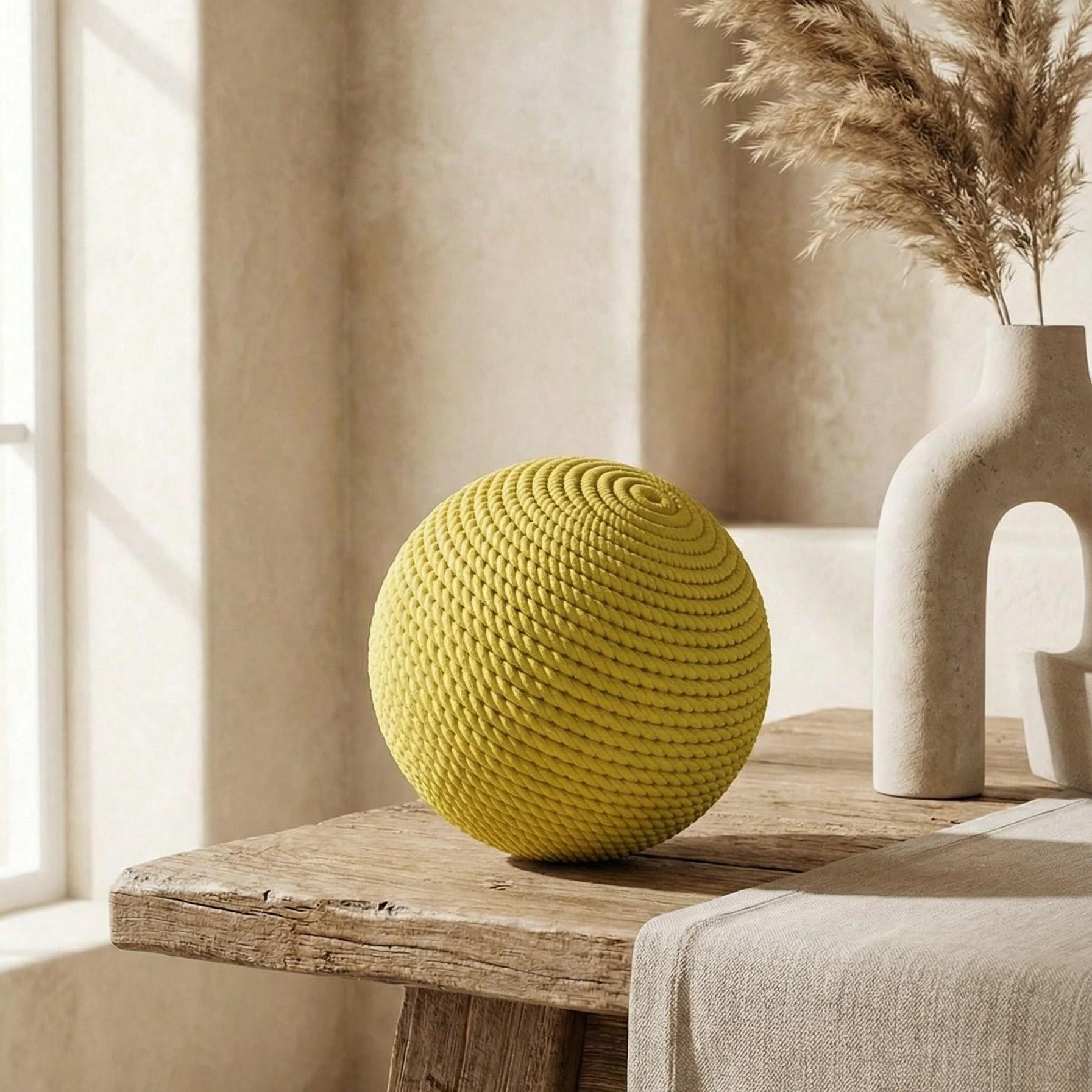 Cat Toys Sisal Ball Self-Entertaining Chew Toy Rattle Ball, Interactive Playthings for Cats, Durable Pet Accessories