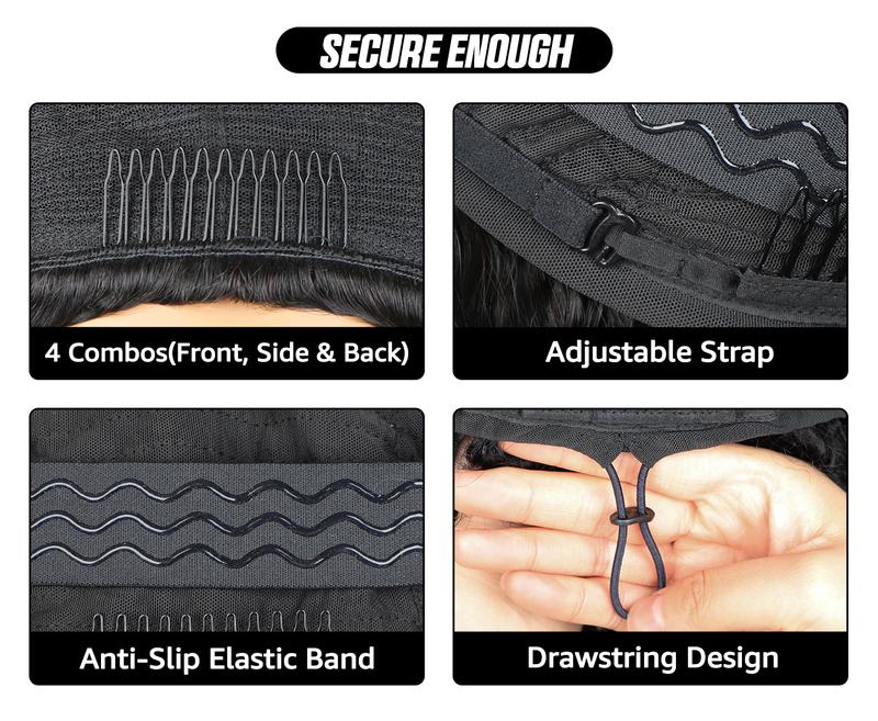 [3 In 1 Half Wig] OQ HAIR Kinky Curly Wear Go Half Wig 250% Density Seamless Flip Over Wig Invisible Hairline Glueless Human Hair Wigs Beginner Friendly Vacation Hair Blend Natural Hair Well Outdoorfun dealsforyoudays