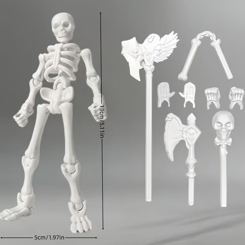 Official Poseable Skeleton Action Figure Model Kit - 20+ Points of Articulation for Halloween, Day of the Dead, Christmas Graveyard Gag Gift & Stop Motion Animation for TikTok
