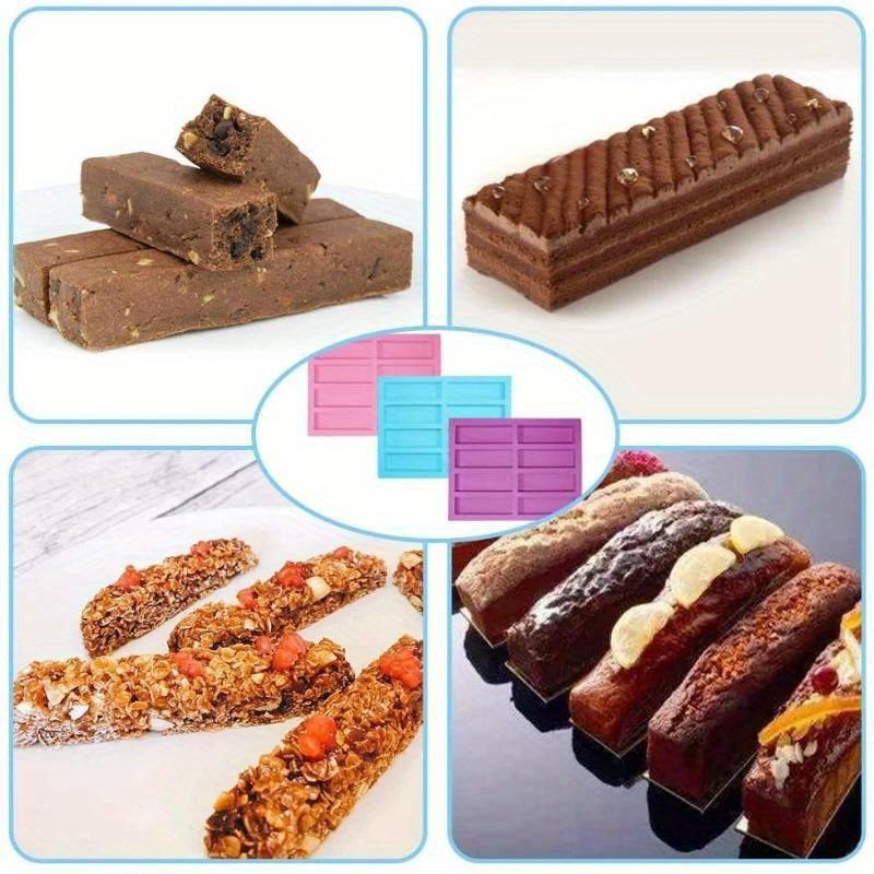 8 Cavity Cake Mold Rectangular Chocolate Silicone Mould Soap Mold Baking Mould Ice Cube Mold DIY Kitchen Tools Decoration Mold