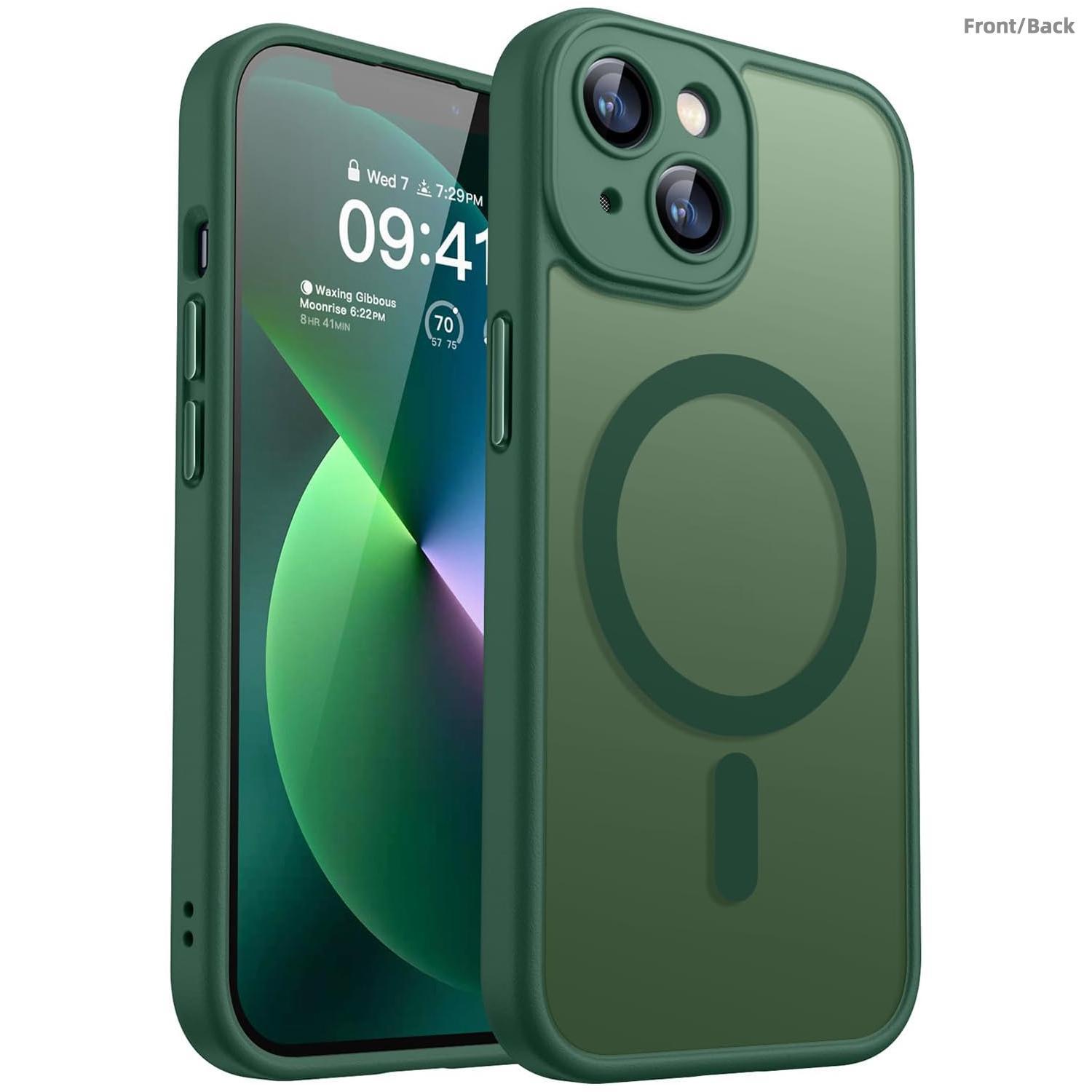 Magnetic for iPhone 17 1615 14 13 12 Case, Upgraded [Full Camera Protection] [Compatible with Magsafe] [Translucent Matte] Shockproof Protective Phone Case Cover for iPhone 12