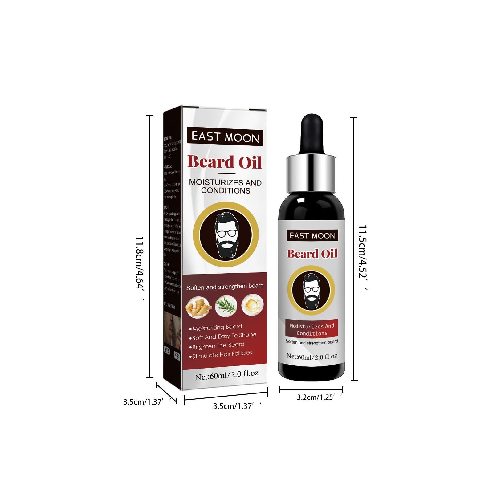 Men's Beard Care Oil, Dense Moisturizing Repair Strengthen Hair Growth, Essential Oils for Beards & Mustaches, Natural Ingredients