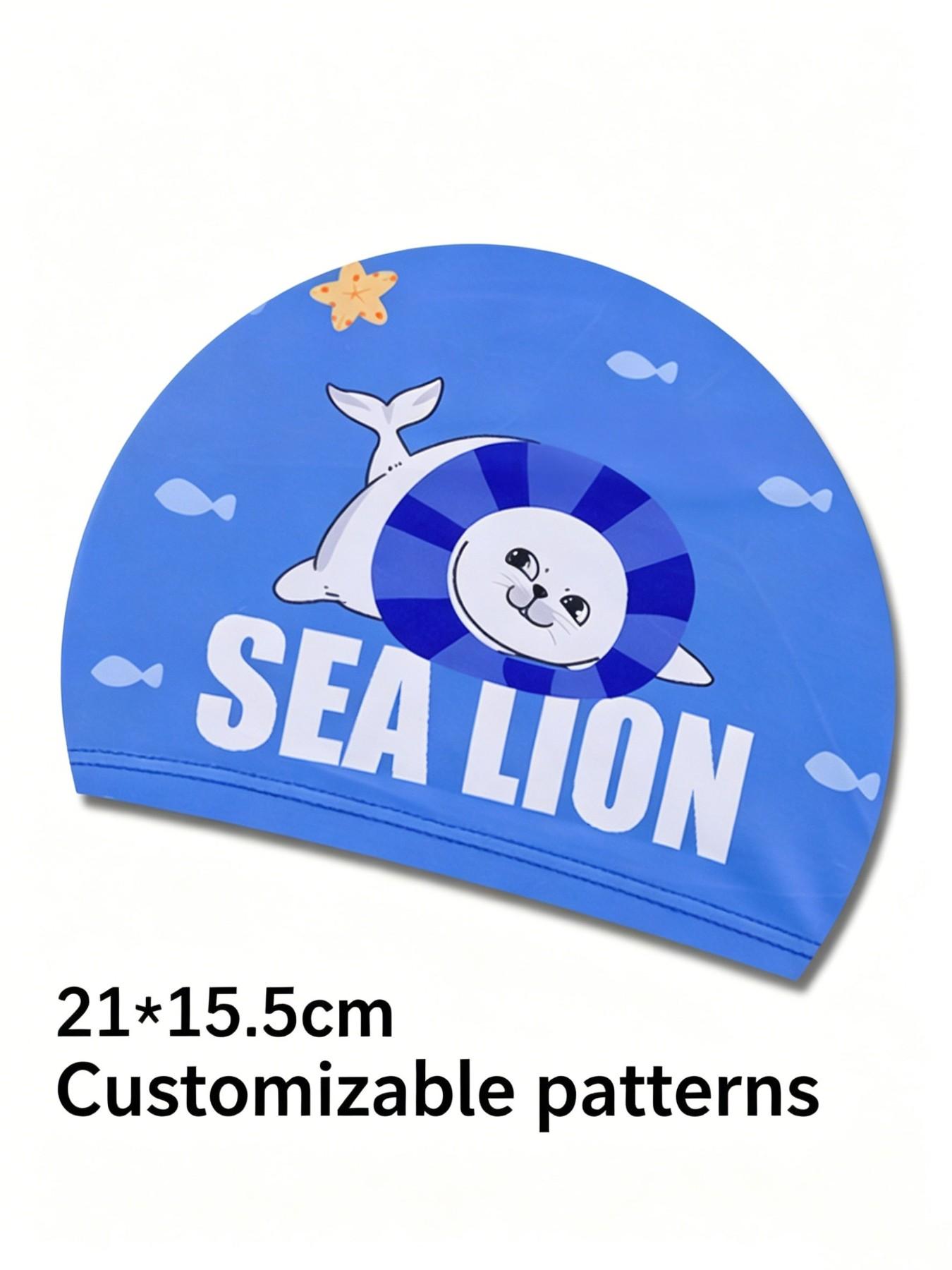 Kids Cartoon Swim Cap, Cute and Fashionable, Comfortable and Non-Pressing, Breathable Swimming Hat, Direct Factory Sale, Paper Card Packaging
