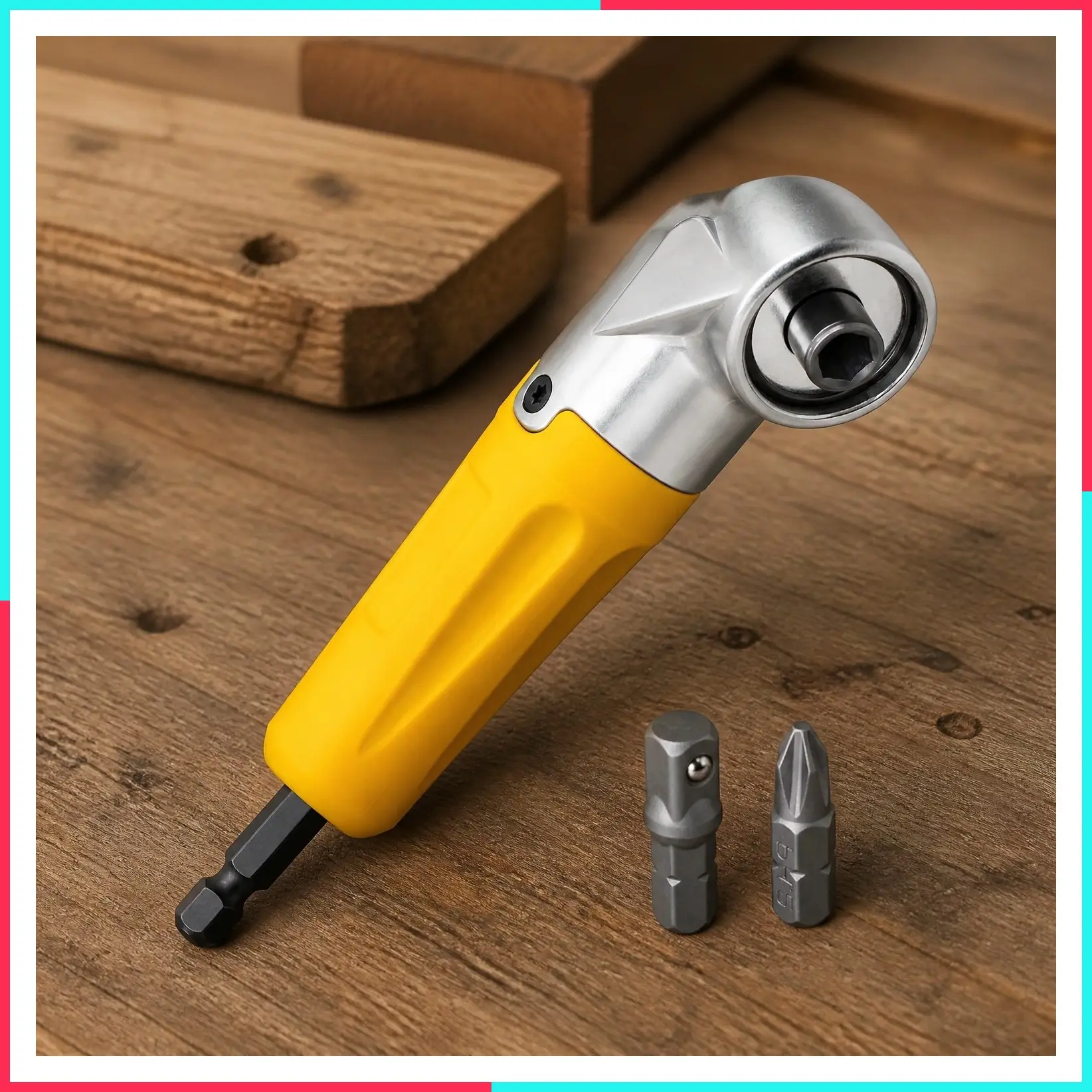 90-Degree Magnetic Right Angle Drill Attachment for Impact Drivers and Drills