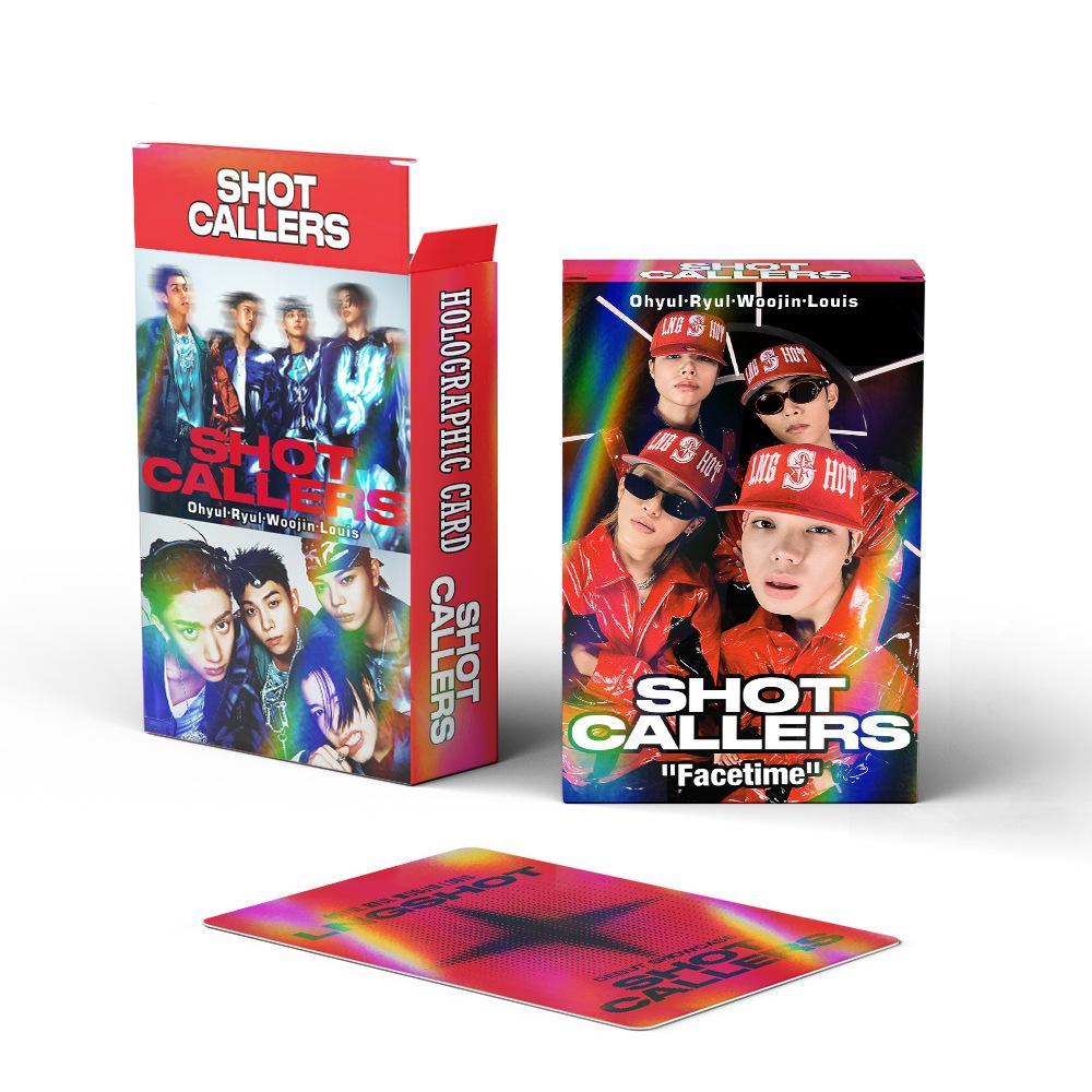 30PCS NEW KPOP LNGSHOT Facetime Louis Ohyul Ryul Woojin debut album SHOT CALLERS photocard holographic cards laser flash cards