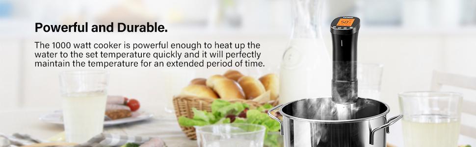 Inkbird Low Temperature Cooking Machine, WIFI Immersion cycler, Suitable for Low Temperature Cooking of Meat and Vegetables, Ultra Silent and Fast Heating, Comes with APP Recipe Timer Alarm Clock, kitchen utensils-TikTokShopBlackFriday