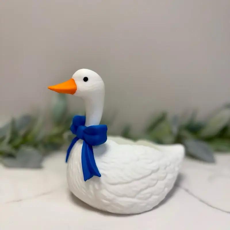 Goose with Bow Soap Holder for Bath and Body Works Foaming Hand Soap, 3D Printed Design, Unique Bathroom Accessory, Durable Material