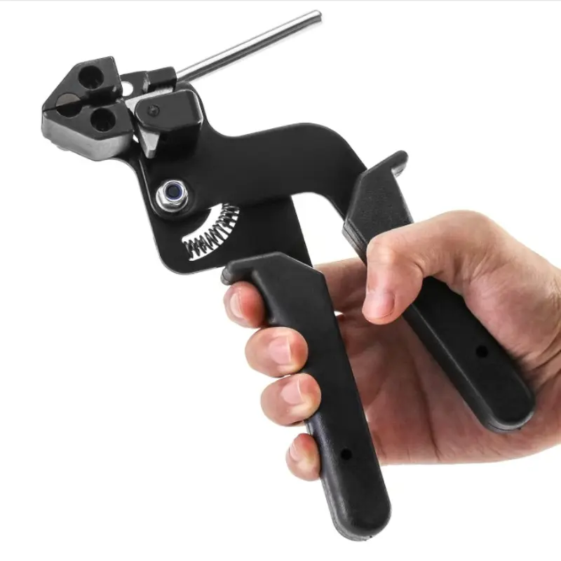 Cable Tie Gun, Stainless Steel Zip Tie Tool, Self-Locking Cable Tie Tensioner, Fastener Tightener and Cutter for Nylon, Plastic and Metal Zip Ties, Heavy Duty Cable Tie Installation Tool