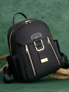 Best backpack for gifts (or yourself)!  The gold accents make it look expensive, but it's so affordable. Fits all my daily stuff and matches my dresses and jeans. Zip Backpack