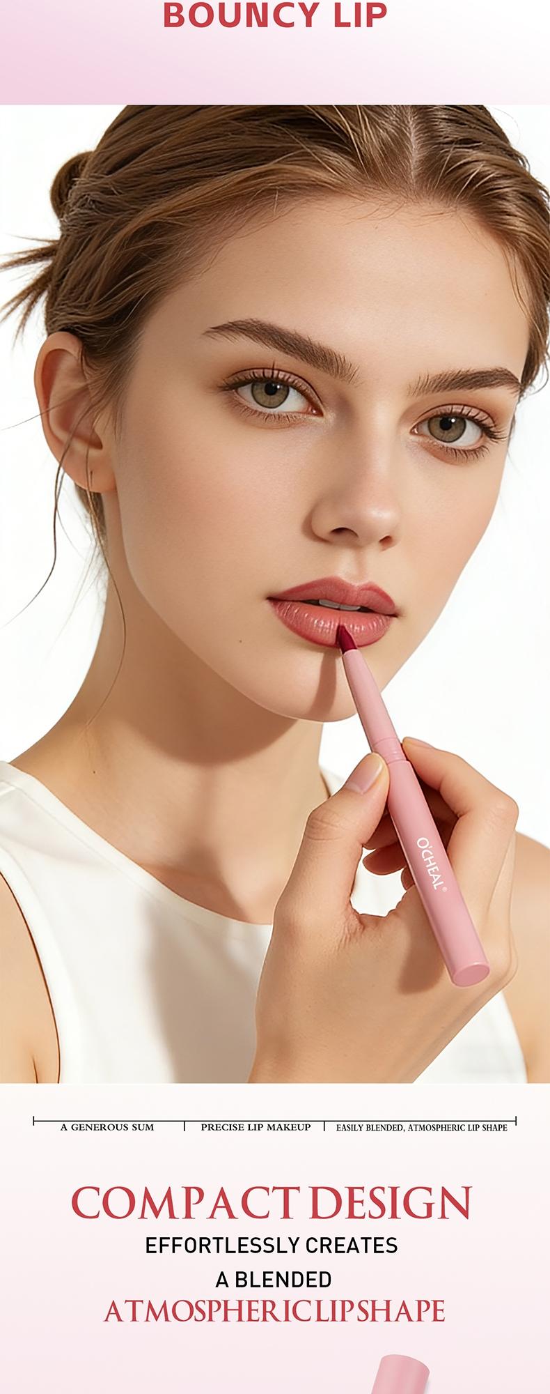 Sketch Lip Liner Pen, Define Full Lips, Natural Color, Matte Lipstick, Long-Lasting, Perfect for Daily Use, Enhance Your Smile