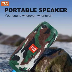 T&g Tg117 Portable Waterproof Wireless Speaker, TWS Stereo, Hands-Free Call/fm/TF Card/USB, Connects to Phone/tablet/TV, Ideal Gift
