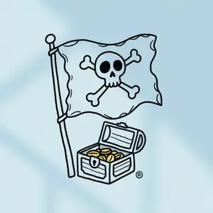 The Pirate's Treasure shop logo