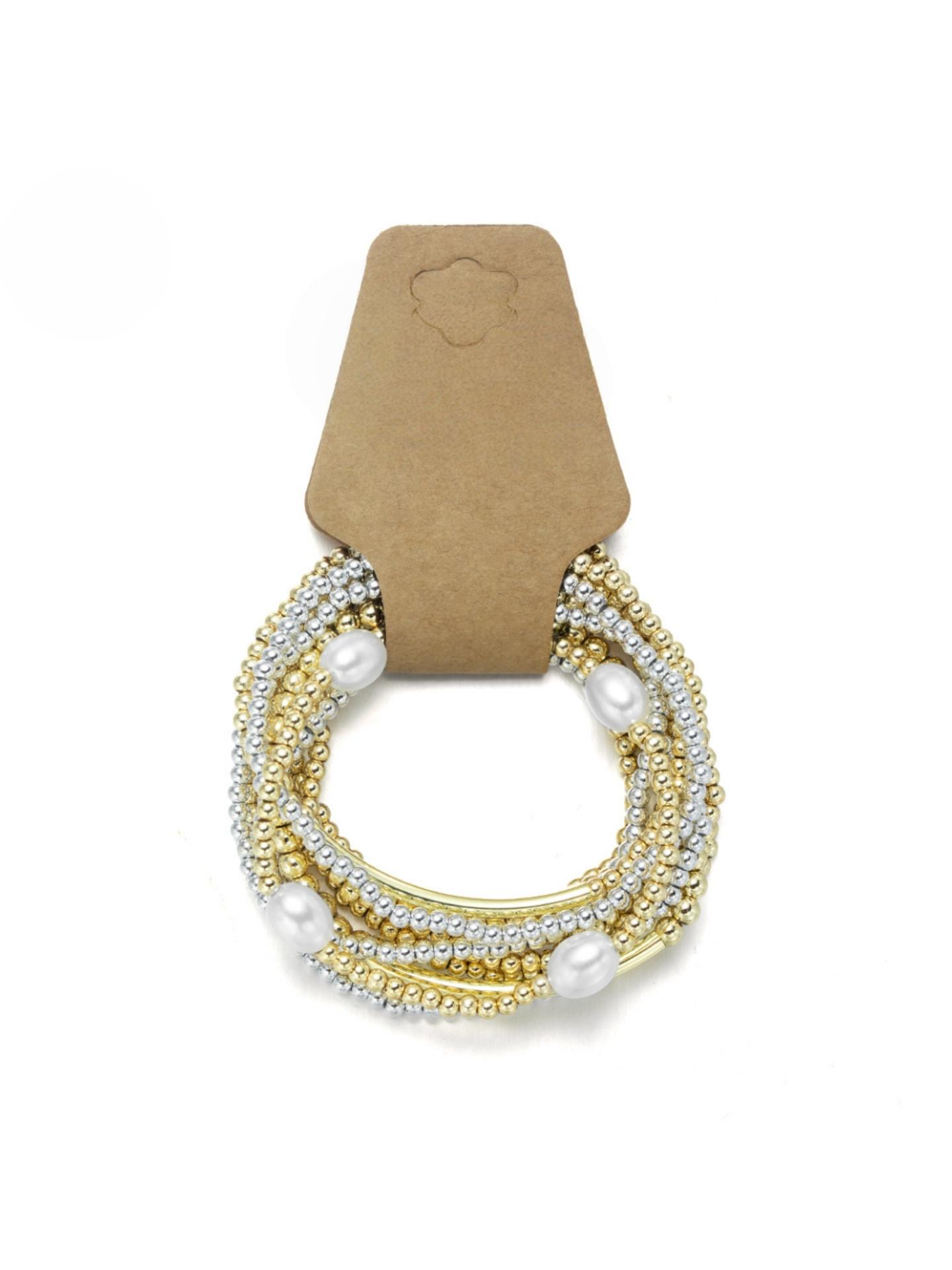 Bohemian Style Mixed Beaded Bracelet, Fashion Jewelry for Women and Girls, Birthday Gift, Stackable Bangle, Elastic String