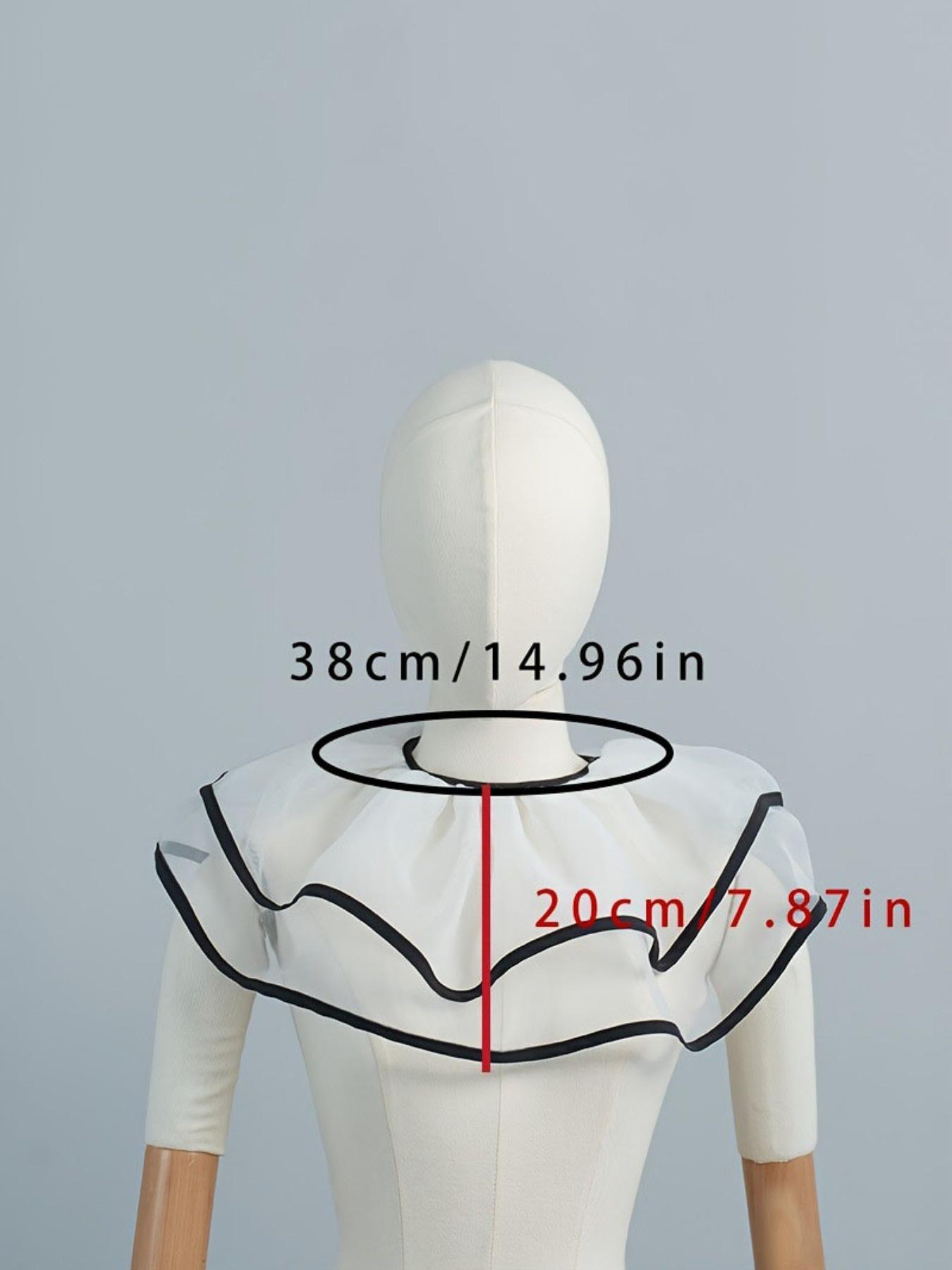 Vintage Court Style Ruffle Fake Collar, Organza Edge Decoration, Versatile High-End Look, Perfect for Any